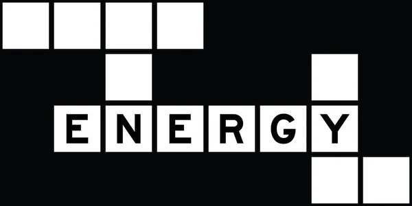 Alphabet Letter Word Energy Crossword Puzzle Background — Stock vektor