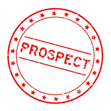 Grunge kırmızı kelime yuvarlak lastik mühür beyaz arka planda