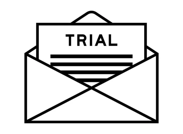 Φάκελος Και Επιγραφή Λέξη Δίκη Τίτλο — Διανυσματικό Αρχείο