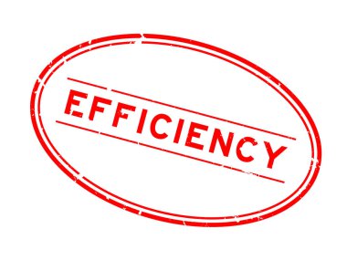 Grunge kırmızı verimlilik sözcüğü beyaz arka planda lastik mühür