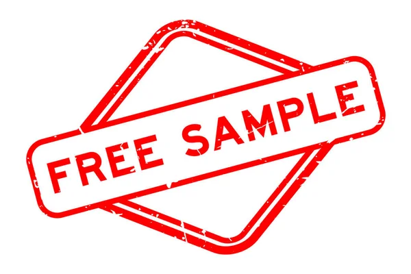 Grunge Red Free Sample Word Gummidichtung Stempel Auf Weißem Hintergrund — Stockvektor