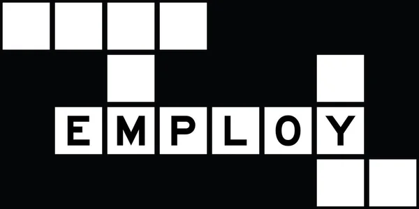 Alphabet Letter Word Employ Crossword Puzzle Background — Image vectorielle
