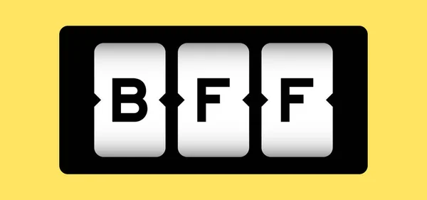 Black Color Word Bff Abbreviation Best Friend Forever Slot Banner — Stockvektor