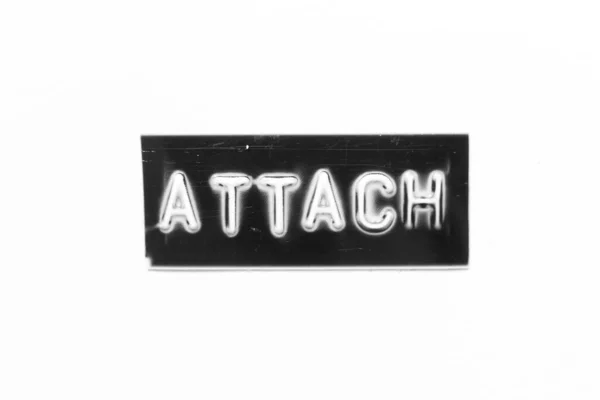 Black Color Banner Have Embossed Letter Word Attach White Paper — Stock Fotó