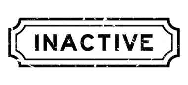 Grunge siyah pasif kelime beyaz arka planda lastik mühür