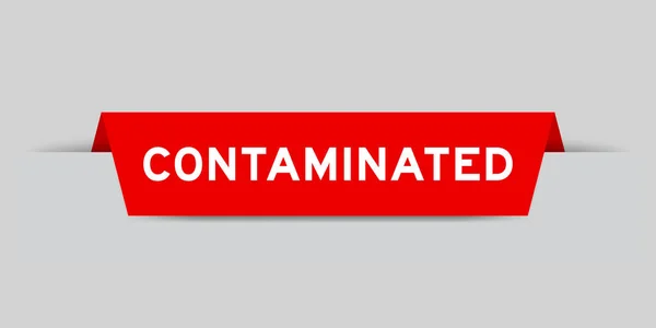 Red Color Inserted Label Word Contaminated Gray Background — Stockový vektor
