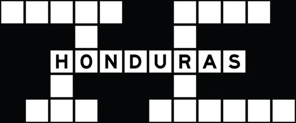 Alphabet Letter Word Honduras Crossword Puzzle Background — Stockvektor