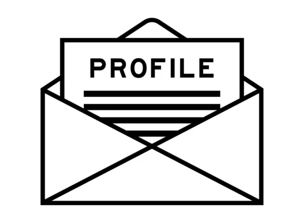 Envelope Letter Sign Word Profile Headline — Vector de stock