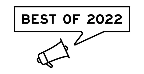 Megaphone Icon Speech Bubble Word Best 2022 White Background — Διανυσματικό Αρχείο