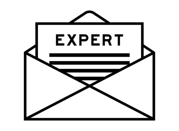 Envelope Letter Sign Word Expert Headline — Image vectorielle
