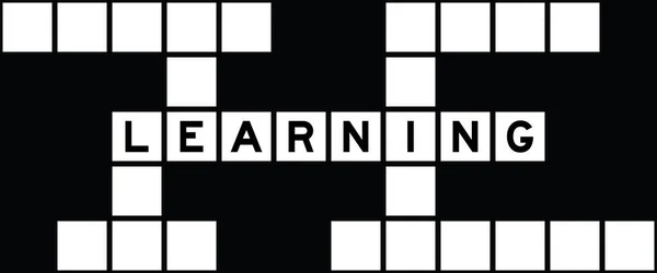 Alphabet Letter Word Learning Crossword Puzzle Background — ストックベクタ