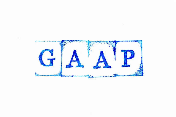 Blue Color Ink Rubber Stamp Word Gaap Abbreviation Generally Accepted — 스톡 사진