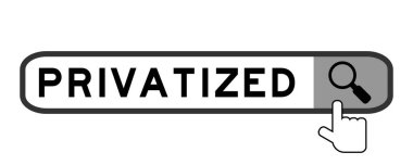 Beyaz arkaplanda büyüteç simgesi ile özelleştirilmiş sözcük ile arama paneli