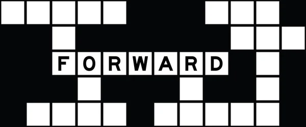 Alphabet Letter Word Forward Crossword Puzzle Background — Vettoriale Stock