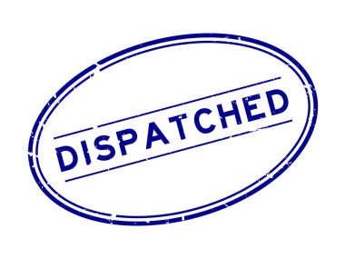 Grunge blue beyaz arka planda oval lastik mühür sözcüğü gönderdi