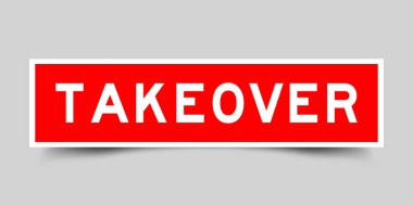 Gri arkaplanda kelime ele geçirme etiketi bulunan kırmızı renkli kare etiketi