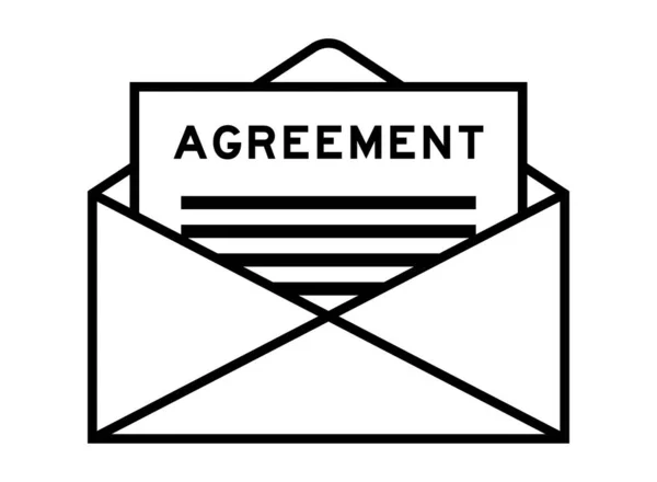 Envelope Letter Sign Word Agreement Headline — Stock Vector