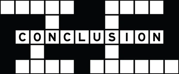 Alphabet Letter Word Conclusion Crossword Puzzle Background — стоковый вектор