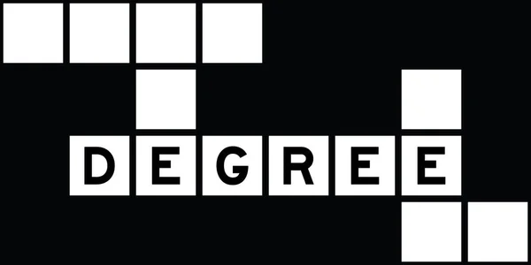 Alphabet Letter Word Degree Crossword Puzzle Background — 스톡 벡터