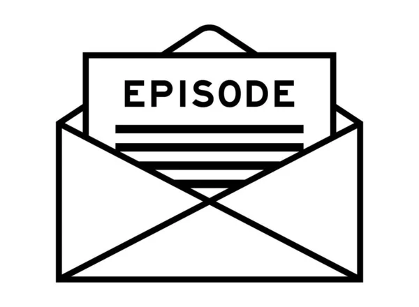 Envelope Letter Sign Word Episode Headline — Vector de stock