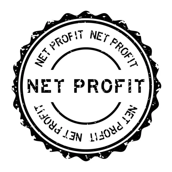 Grunge Black Net Profit Word Rubber Seal Stamp White Background — Archivo Imágenes Vectoriales