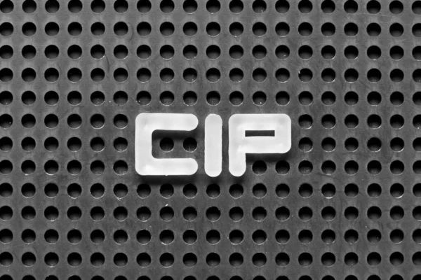 White Alphabet Letter Word Cip Abbreviation Carriage Insurance Paid Continual — Foto Stock