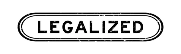 Grunge Černé Legalizované Slovo Guma Razítko Bílém Pozadí — Stockový vektor