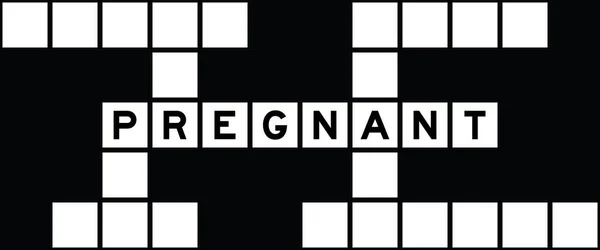 Alphabet Letter Word Pregnant Crossword Puzzle Background — 图库矢量图片