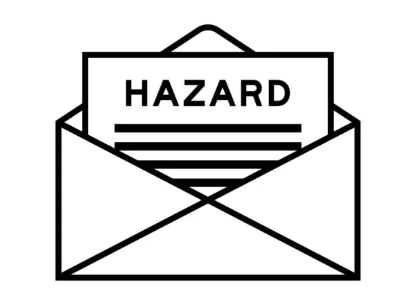 Envelope Letter Sign Word Hazard Headline — Stockvektor