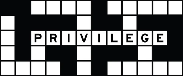 Alphabet Letter Word Privilege Crossword Puzzle Background — Stockvector