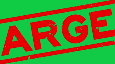 Grunge red target word square rubber seal stamp zoom on green background