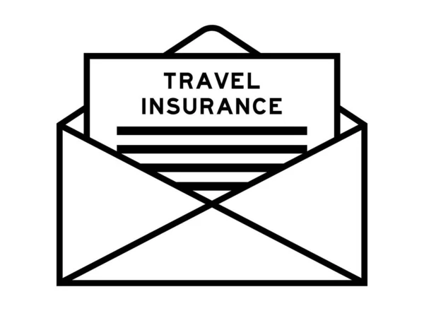 Шифр Буква Словом Travel Insurance Заголовке — стоковый вектор