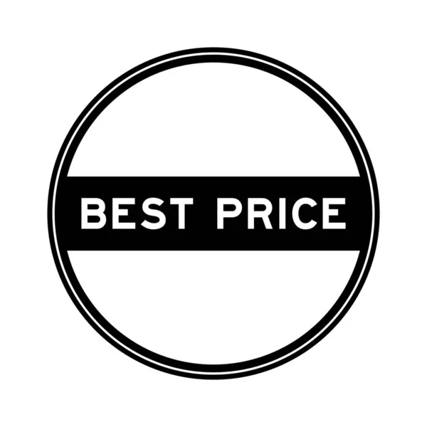 Black Color Seal Sticker Word Best Price White Background — Stok Vektör