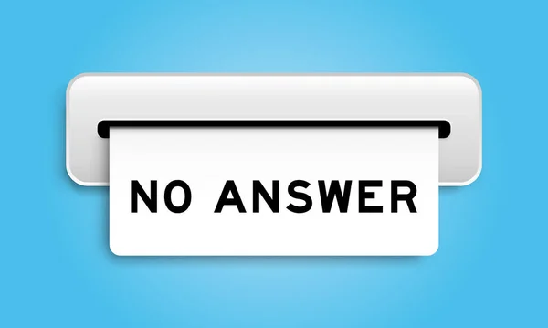 White Coupon Banner Word Answer Machine Blue Color Background —  Vetores de Stock