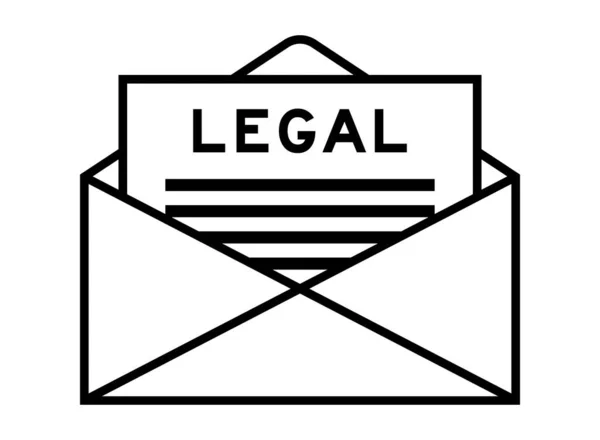 Envelope Letter Sign Word Legal Headline — 스톡 벡터