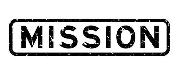 Grunge Μαύρη Αποστολή Λέξη Τετράγωνο Καουτσούκ Σφραγίδα Σφραγίδα Λευκό Φόντο — Διανυσματικό Αρχείο
