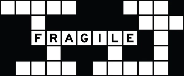 Alphabet Letter Word Fragile Crossword Puzzle Background — Vettoriale Stock