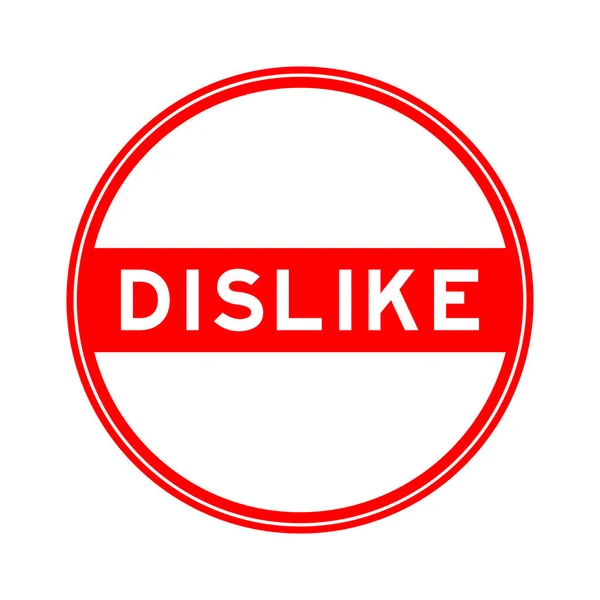 Red Color Seal Sticker Word Dislike White Background — Vector de stock