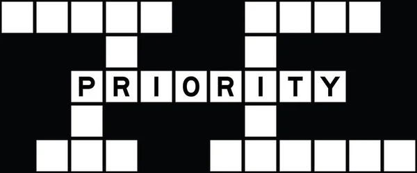 Alphabet Letter Word Priority Crossword Puzzle Background — Vettoriale Stock