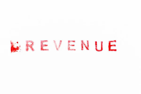 白い紙の背景に単語の収入で赤い色のインクゴムスタンプ — ストック写真