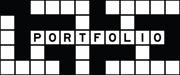 Alphabet Letter Word Portfolio Crossword Puzzle Background — Stock Vector