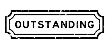 Grunge siyah kelime dikkat çekici beyaz arka planda kauçuk mühür