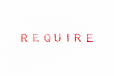 Kırmızı renkli kauçuk mühür beyaz kağıt arka planda gereklidir