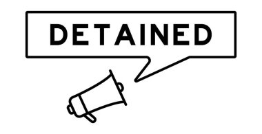 Beyaz arkaplanda konuşulan sözcük baloncuklu megafon simgesi