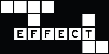 Bulmaca arka planında kelime efektli alfabe harfi