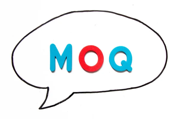Alphabet Buchstabe Mit Wort Moq Abkürzung Für Minimum Order Quantity — Stockfoto