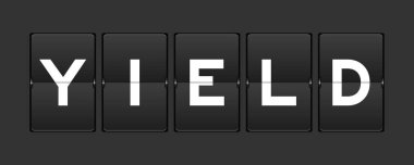 Gri arkaplanda kelime verimi olan siyah renk analog çevirme tahtası