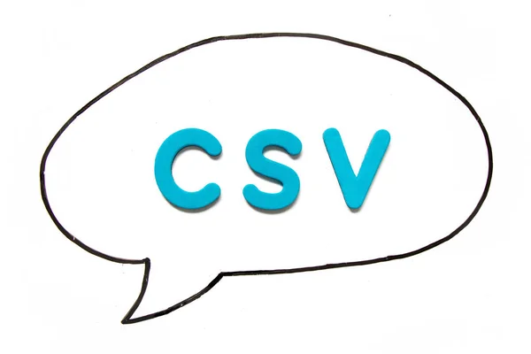 Alphabet Letter Word Csv Abbreviation Computer System Validation Comma Separated — Stock Photo, Image