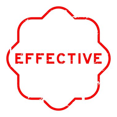 Grunge kırmızı etkili kelime beyaz arka planda lastik mühür