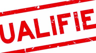 Grunge kırmızı sözcük kare kauçuk mühür beyaz arkaplanda yakınlaştır